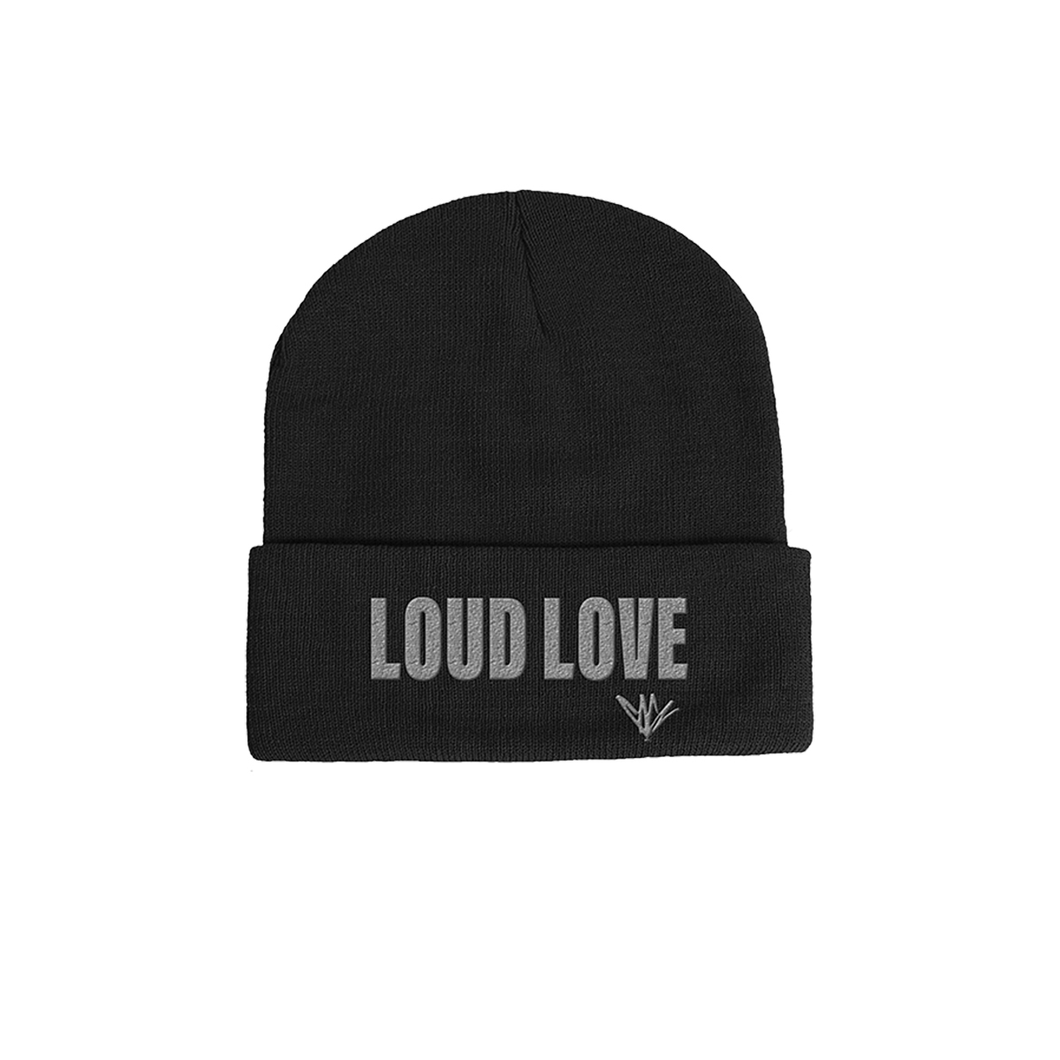 Loud Love Front Cuff Rolled Beanie